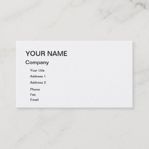 A blank business card for you to customize