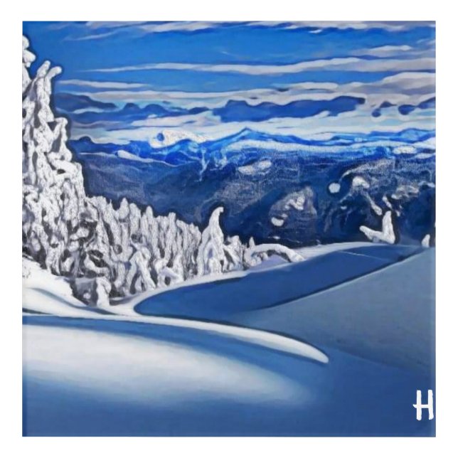 A Blanket Of White  Acrylic Print (Front)