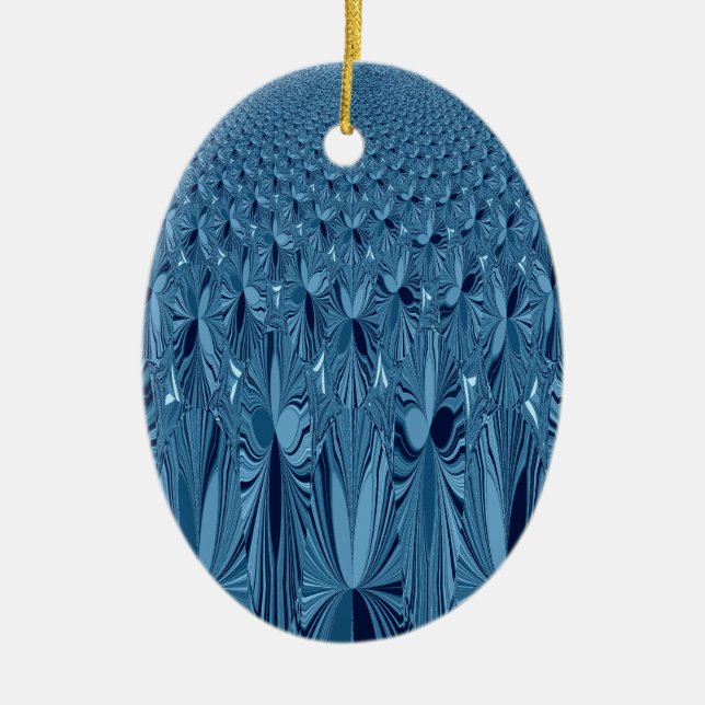 A blend of Blue Ceramic Ornament (Front)