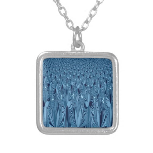 A blend of Blue Silver Plated Necklace