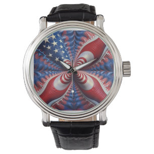 A Blend Of The American Flag And A Fractal Watch