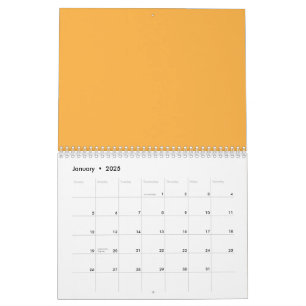 A blend of yellow and orange hues creates a vibran calendar
