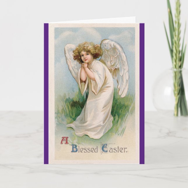 A Blessed Easter Angel Holiday Card (Front)