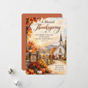 A Blessed Thanksgiving Card with Bible Verse