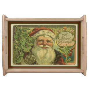 A Blissful Christmas Santa Serving Tray