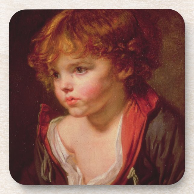 A Blond Haired Boy with an Open Shirt Coaster (Front)