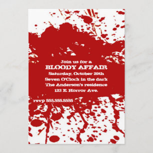 A Bloody Affair Halloween Invitation
