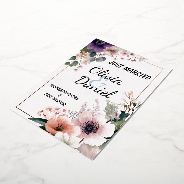 💐 A Blooming Beautiful Keepsake 🌸💍 Foil Invitation (Rotated)