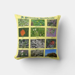 A Blooming California Throw Pillow