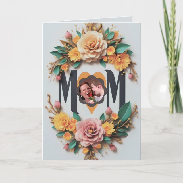 A Blooming Tribute to Mom Thank You Card (Front)