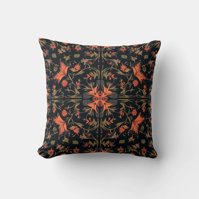a blossoming living room throw pillow (Front)
