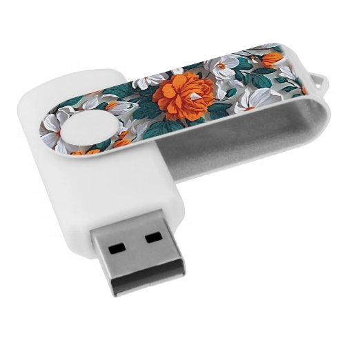 A Blossoming Sensation of Elegance Floral Art Flash Drive