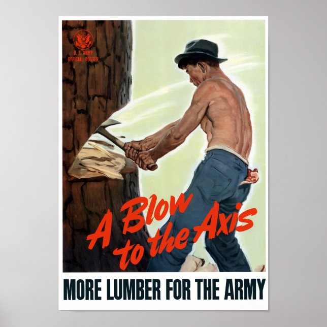 A Blow To The Axis -- WWII Poster (Front)