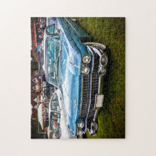 A blue 1959 Cadillac Eldorado Biarritz.. Jigsaw Puzzle