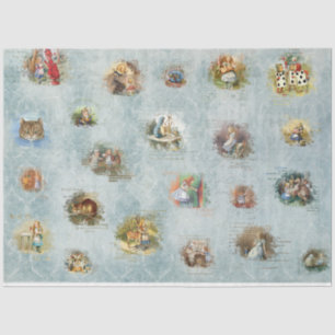 A Blue Alice in Wonderland Series Design 3 Tissue Paper