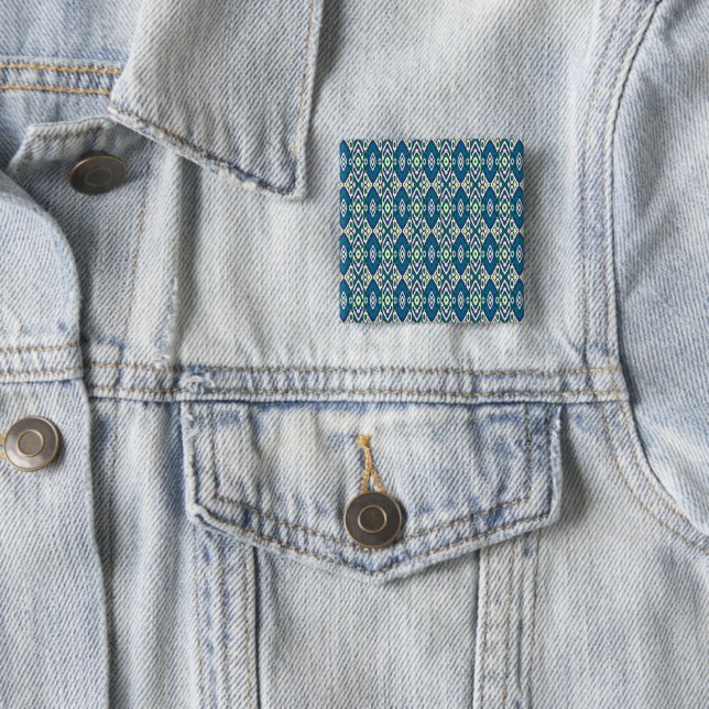 a blue and green pattern with a white background button (In Situ)