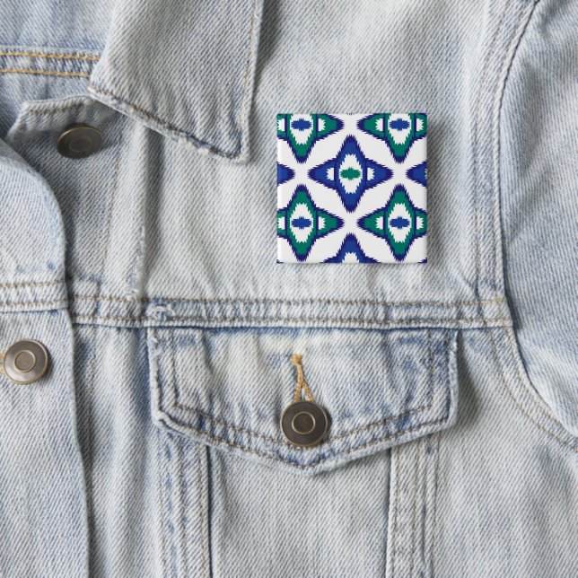 a blue and green pattern with a white background button (In Situ)