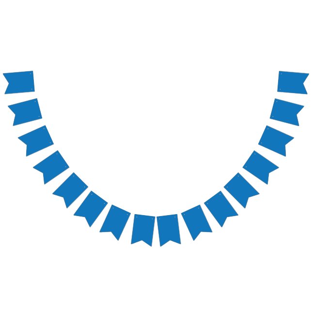 a blue background with a black and white clock bunting flags (All)