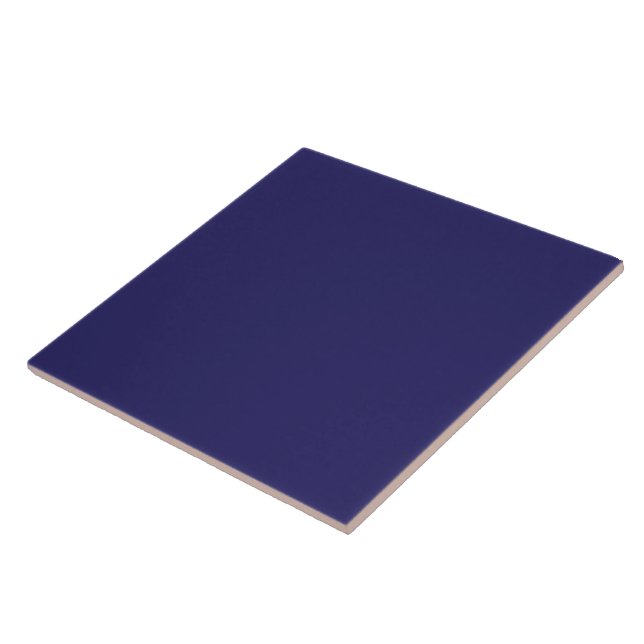 a blue background with a clock on it ceramic tile (Side)