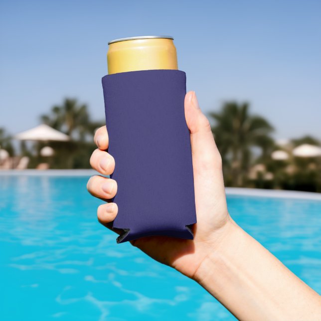 a blue background with a clock on it seltzer can cooler (In Situ Pool)