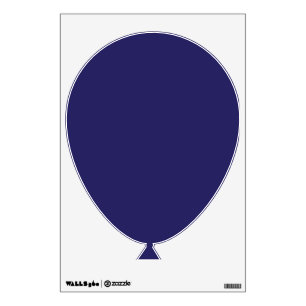 a blue background with a clock on it wall decal