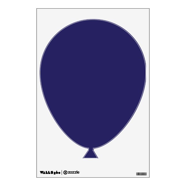 a blue background with a clock on it wall decal (Front)