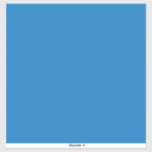 a blue background with a sticker