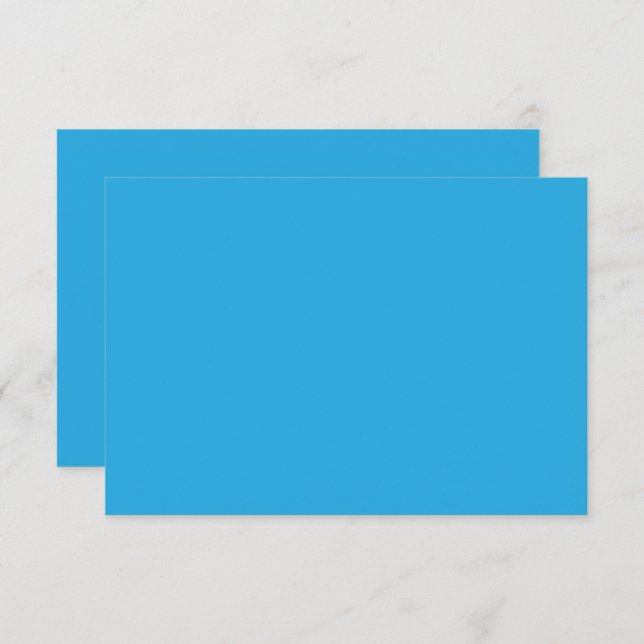 a blue background with a thank you card (Front/Back)