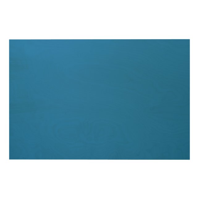 a blue background with a wood wall art (Front)
