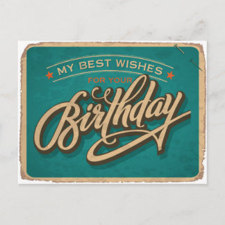 A Blue Birthday Postcard