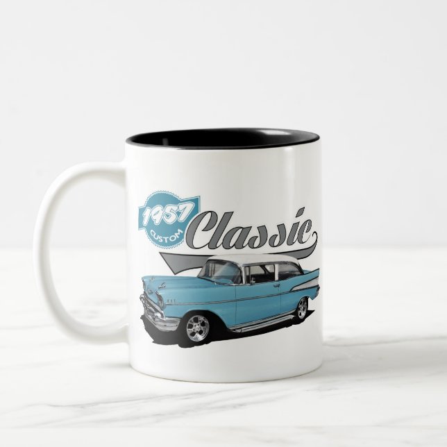 A Blue Classic Two-Tone Coffee Mug (Left)