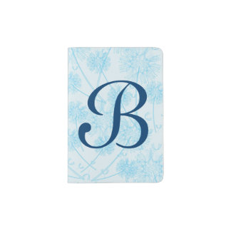 A Blue Dandelion Passport Holder