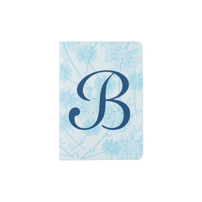 A Blue Dandelion Passport Holder (Front)