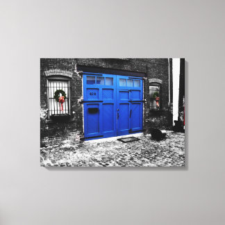 a blue door canvas print