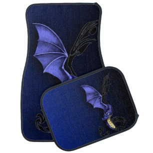A Blue Dragon Car Floor Mat