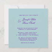 A Blue Gardenia Wedding Invitation (Back)