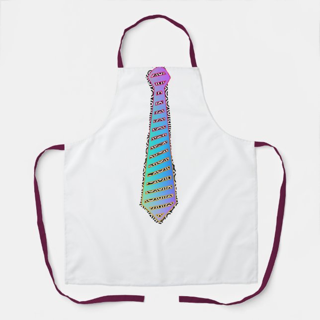 A Blue Green Tie For Your White  Apron (Front)