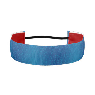 A blue headband with a subtle dotted pattern