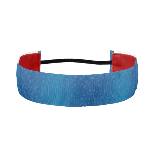 A blue headband with a subtle dotted pattern (Front)