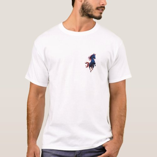 A blue horse  T_Shirt