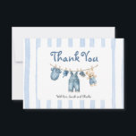 A Blue Jean Baby Baby Shower Boy Thank You Card<br><div class="desc">A Blue Jean Baby Baby Shower Boy Thank You Card</div>