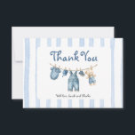 A Blue Jean Baby Baby Shower Boy Thank You Card<br><div class="desc">A Blue Jean Baby Baby Shower Boy Thank You Card</div>