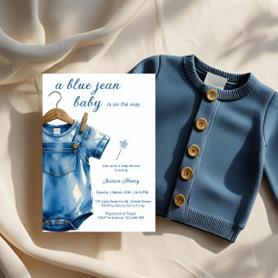 A Blue Jean Baby Denim Baby Shower Invitation