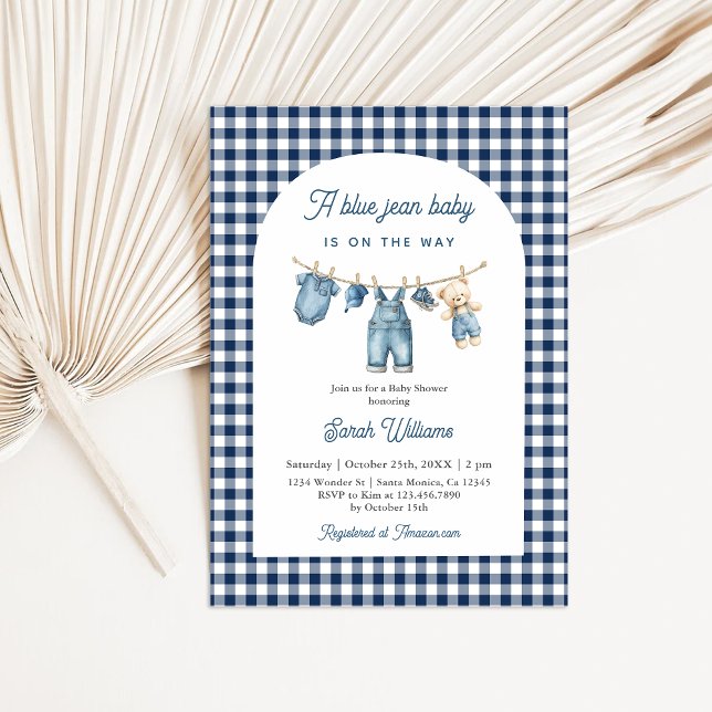 A Blue Jean Baby Shower Boy Invitation (Creator Uploaded)