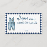 A Blue Jean Baby Shower Diaper Raffle Card