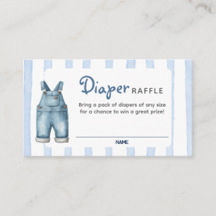 A Blue Jean Baby Shower Diaper Raffle Card