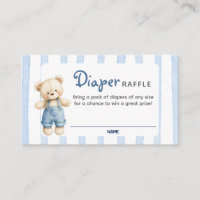 A Blue Jean Baby Shower Diaper Raffle Card
