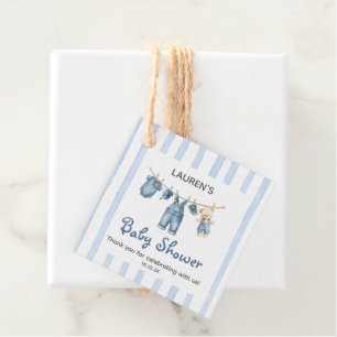 A Blue Jean Boy Baby Shower Favor Tags