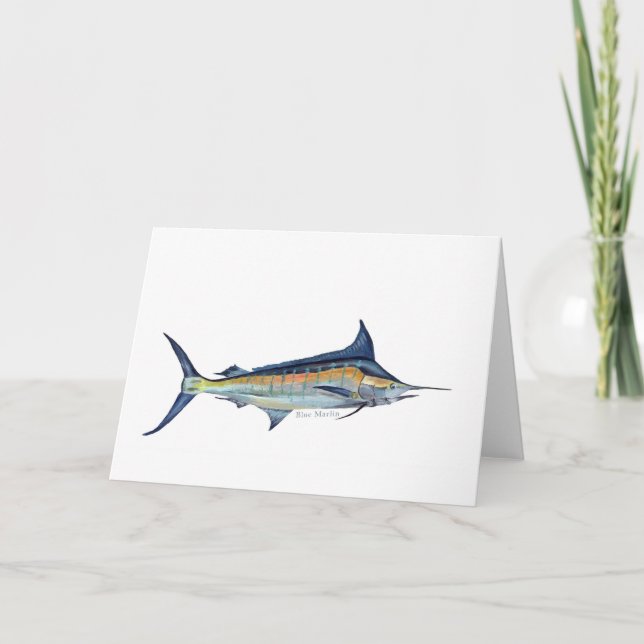 A Blue Marlin greetings card (Front)