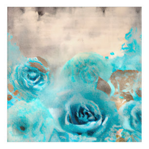 A Blue Shabby Chic Ephemera Design Series 7 Acrylic Print